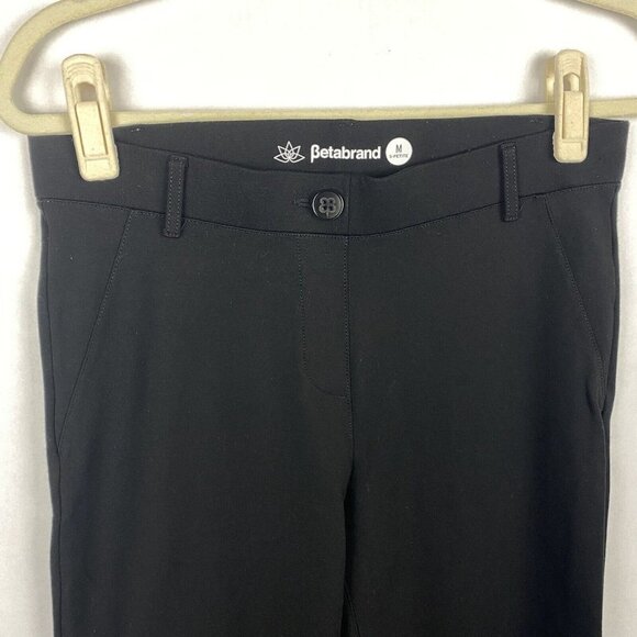 Betabrand Dress Pant Yoga Pants Boot Cut Classic Black Medium Petite W0104-BK - Picture 4 of 7